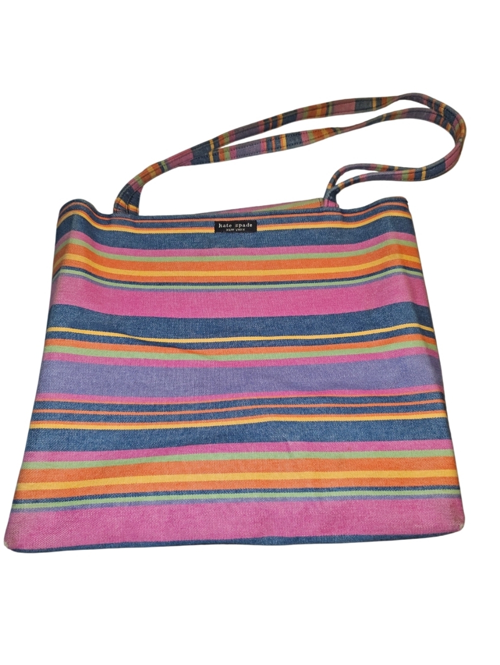 💰kate spade Multicolor Striped Canvas Shoulder Bag